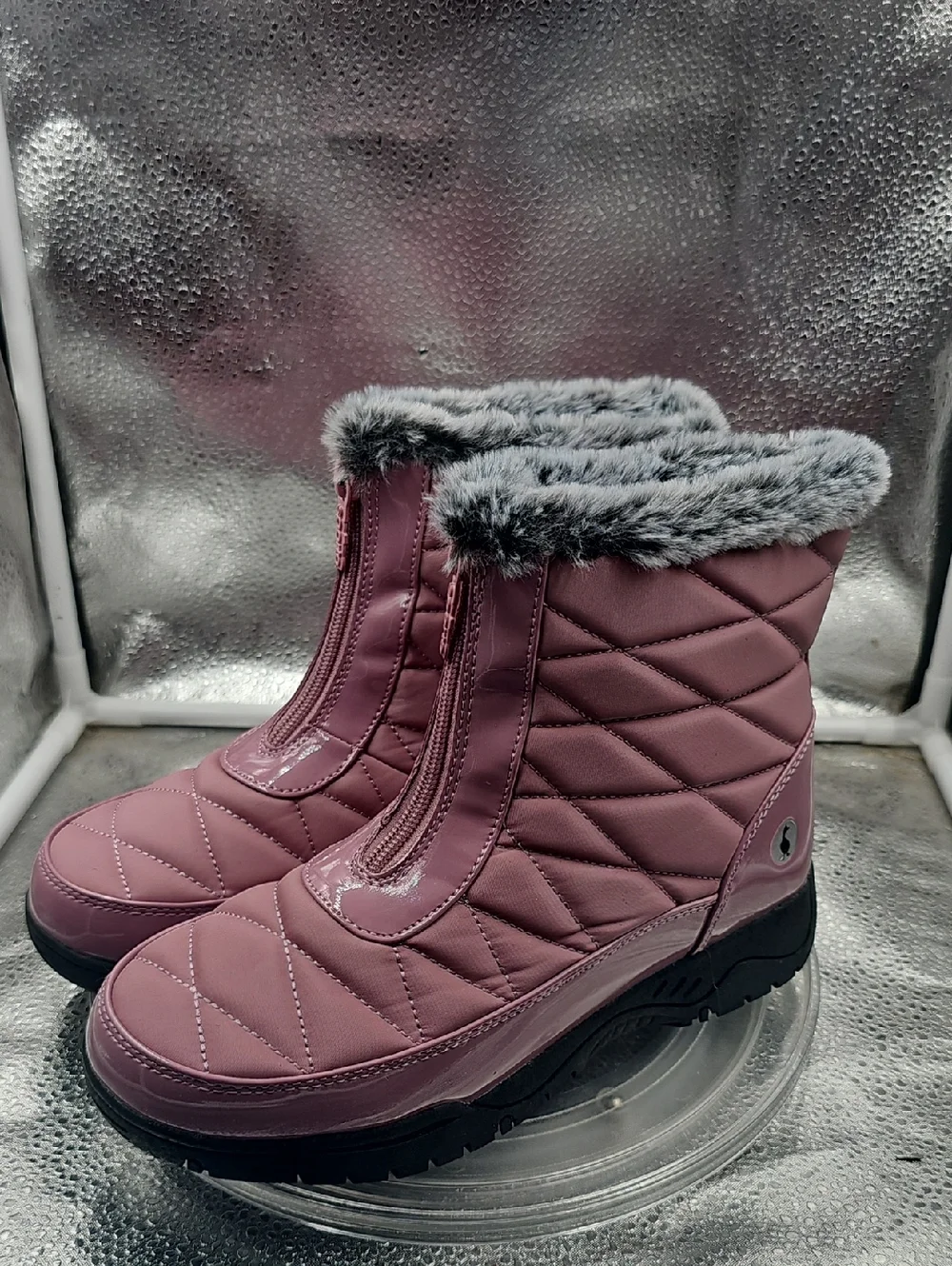 S Pink, Black And Gray Sporto Winter Boots Size 8